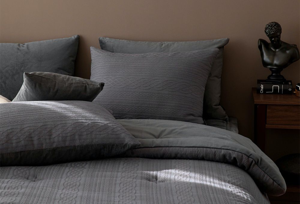 韓國 Maatila - 可水洗莫代爾針織紋棉被-神秘冬日