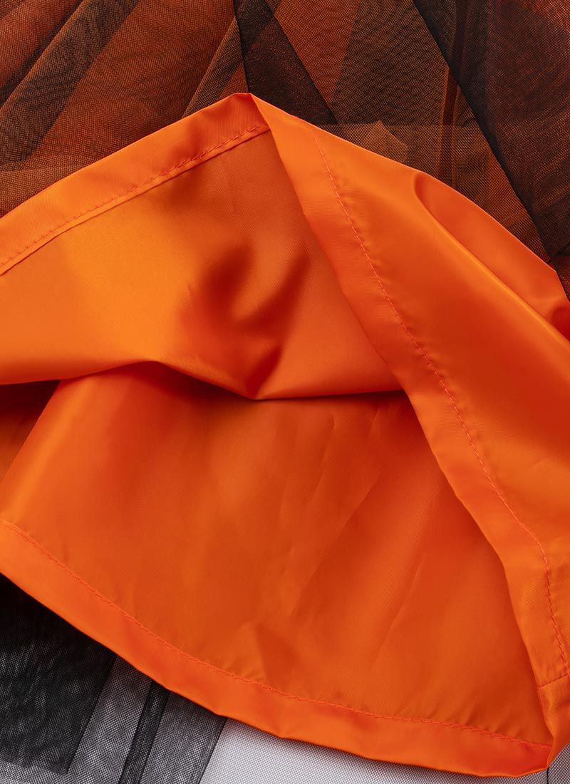 韓國 OZKIZ - (附帽子)南瓜女孩層次網紗洋裝