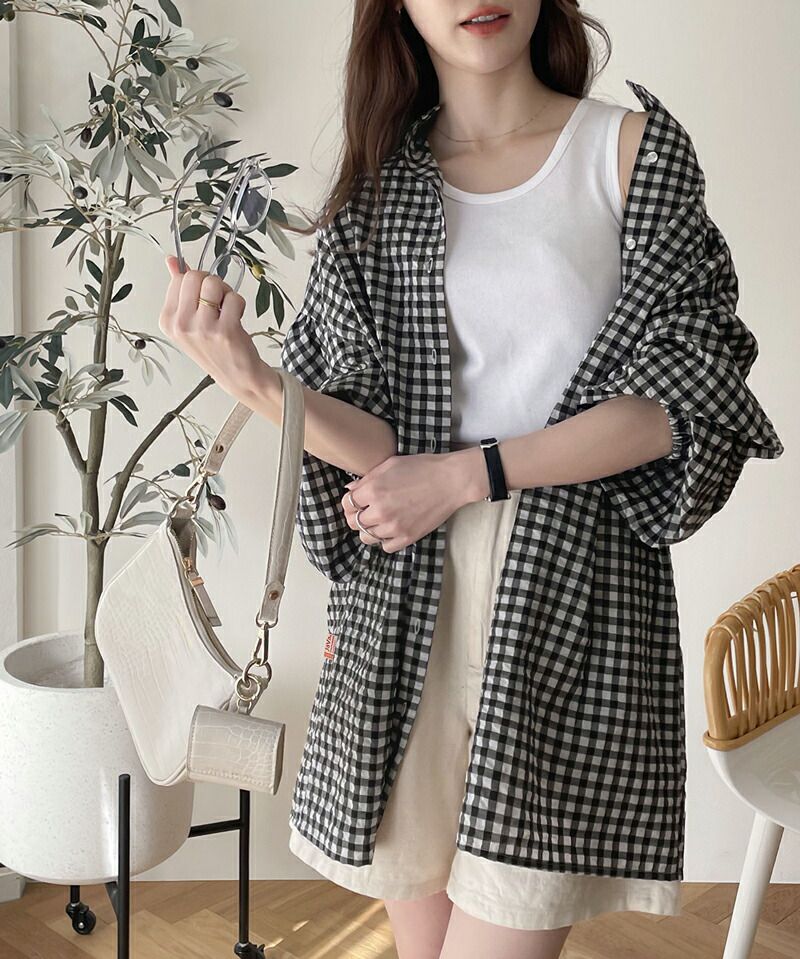 日本 Classical Elf - 2WAY文藝泡泡皺縮短袖上衣-米白