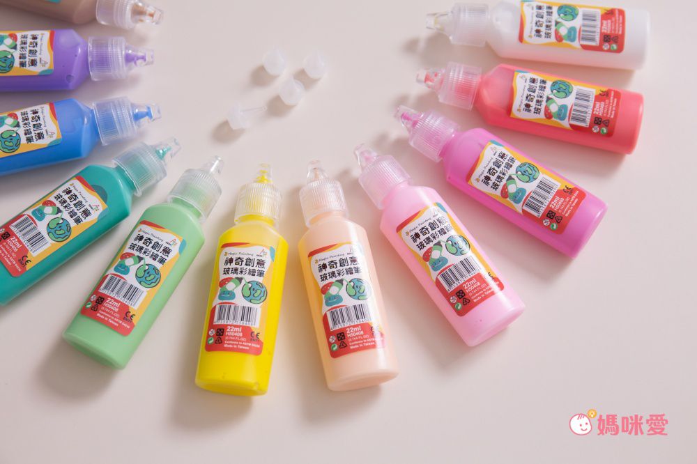 nunukids - 玩色系列- MIT無毒創意玻璃彩繪貼 - 18 大全套-盒裝