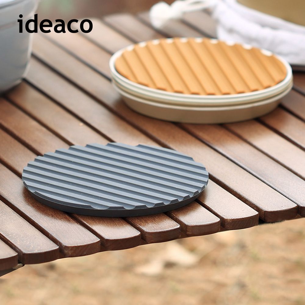 日本IDEACO - usumono 矽膠隔熱鍋墊-灰黑