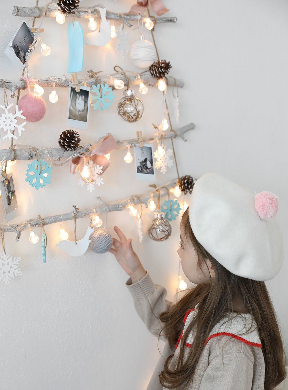 韓國 Bebe Deco - DIY聖誕樹/聖誕壁飾燈-夢想國度 (樹高80cm，樹寬68cm，約0.6kg)