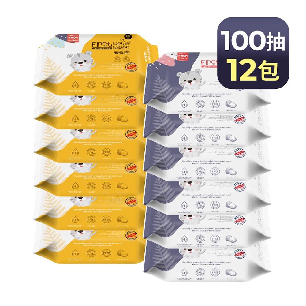 MOTHER-K - 自然純淨嬰幼兒濕紙巾-基本款100抽-12包組