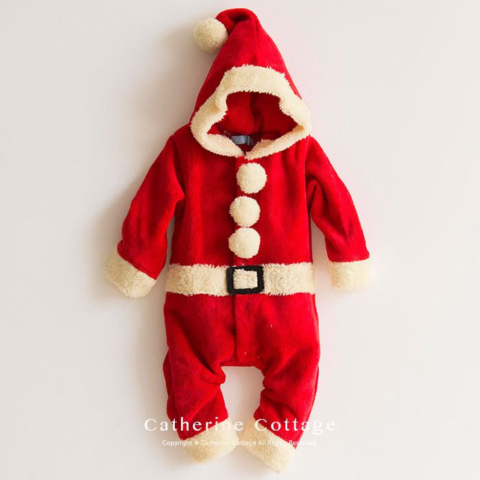 日本 Catherine Cottage - 可愛絨毛連帽聖誕造型服-馴鹿洋裝