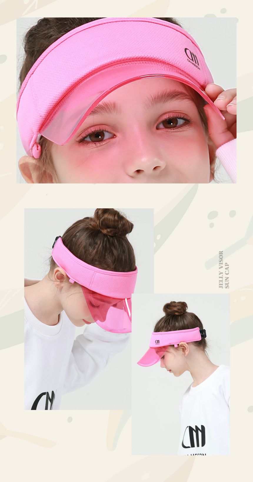 韓國 CHAMELEON - UPF50+防曬板鴨舌帽(含遮脖巾)-白