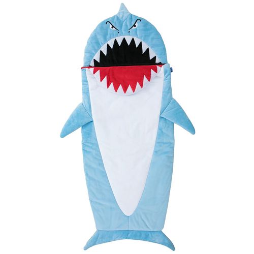Bixbee - 3D童趣系列-果決藍鯊魚兒童睡袋 (寬55 / 110cm(展開)*長140cm)