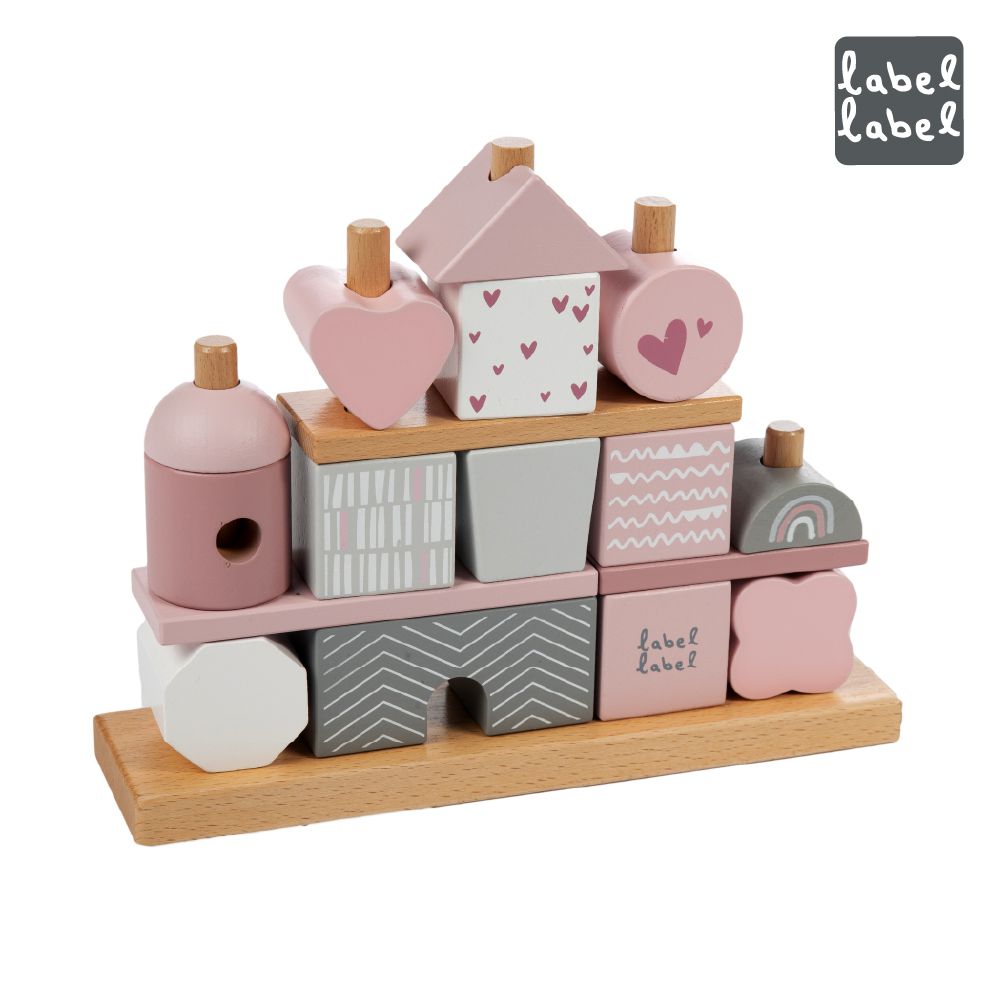木質積木屋疊疊樂-兩色可選