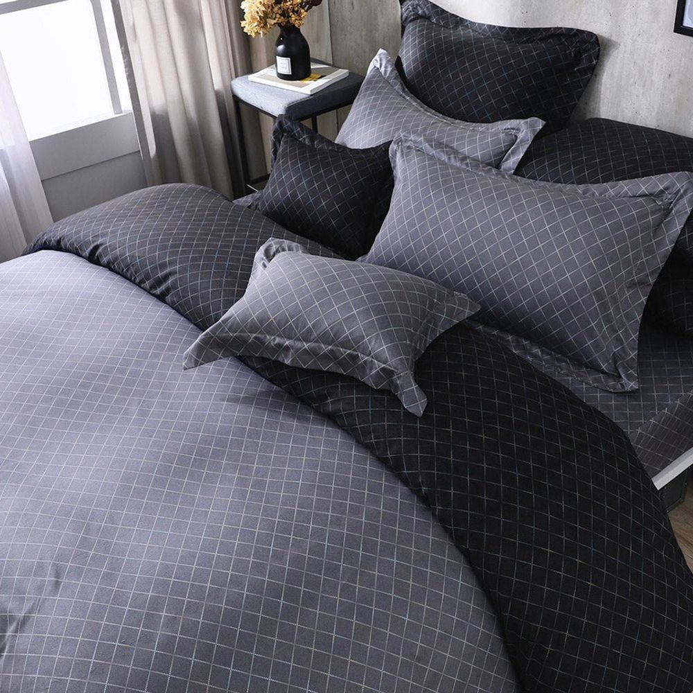 澳洲 Simple Living - 天絲福爾摩沙兩用被床包組-台灣製-北歐風尚-灰