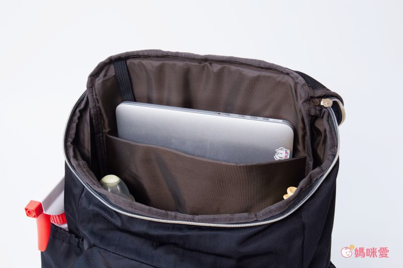 日本 Fuente - [超輕量] 簡約蝴蝶結機能收納後背包-迷霧藍 (26x41x14cm)