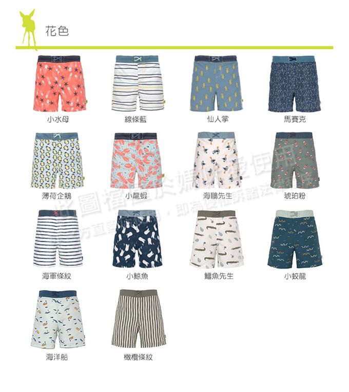 德國 Lassig - 嬰幼兒抗UV海灘尿布褲-小蛟龍