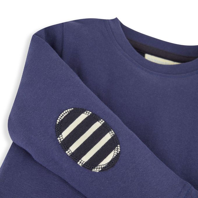 英國 JoJo Maman BeBe - 幼/兒童100%純棉長袖上衣 2 件組(可當內搭)-經典寶藍