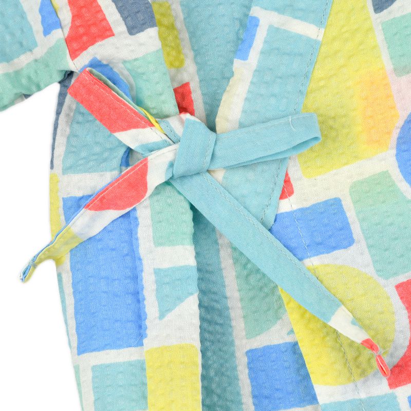 akachan honpo - 兩件式甚平-幾何圖案-藍色