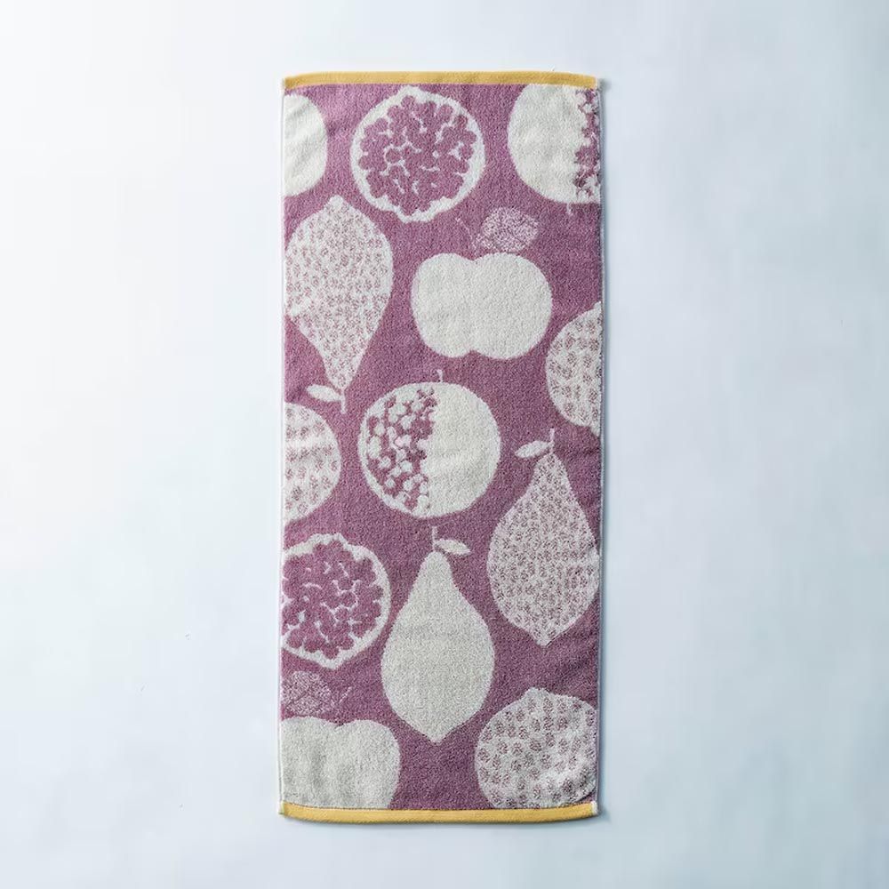 日本千趣會 - 北歐風 吸水速乾毛巾-水果-葡萄紫 (34×80cm)