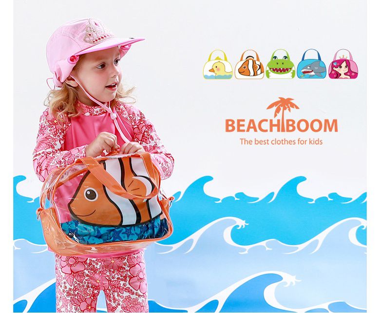 韓國 Beach Boom - 超萌卡通圖案防潑水海灘包-夢幻獨角獸 (29*10*20cm)