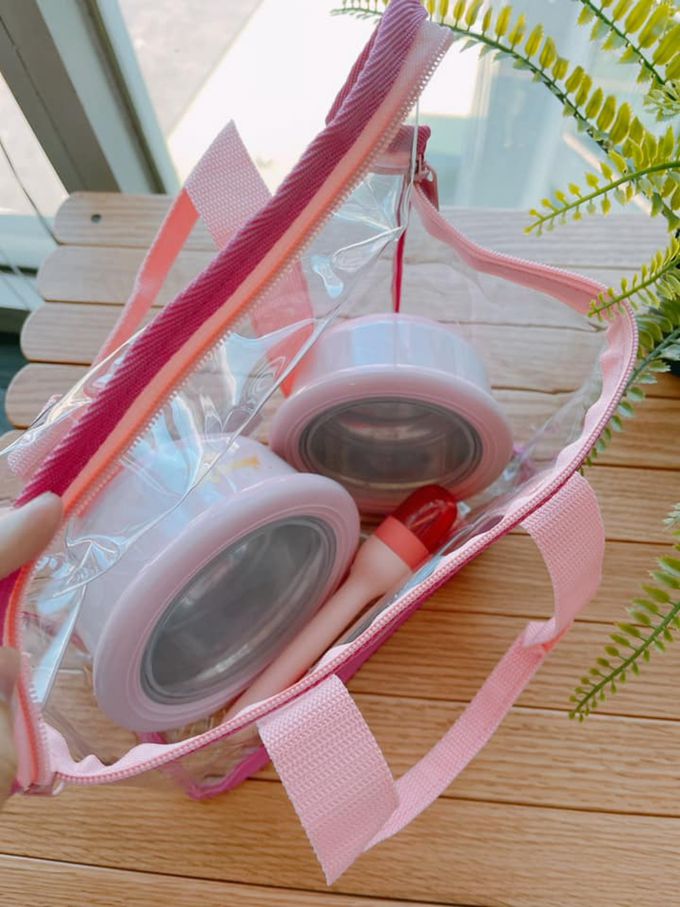 香港百寶袋王 Bagtory HK - HELLO Boxy 今天午餐自己袋-2入1組-抹茶拿鐵x橘橙-27*13*19cm