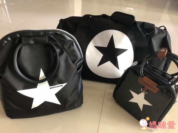 韓國 BESSON JOUJOU - 星星閃亮 LED 包-深黑色