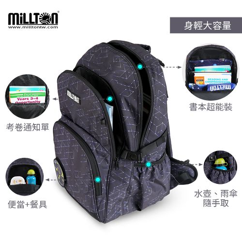軍規雙軸護脊書包｜黑影戰士Black Johnson｜30L 800g