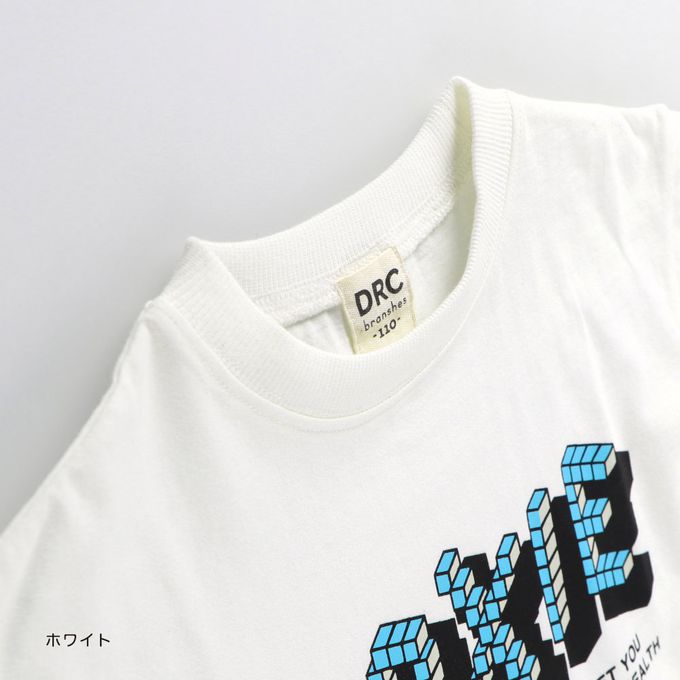 日本 BRANSHES - 100%棉 酷帥印花短袖上衣-堆疊logo-白