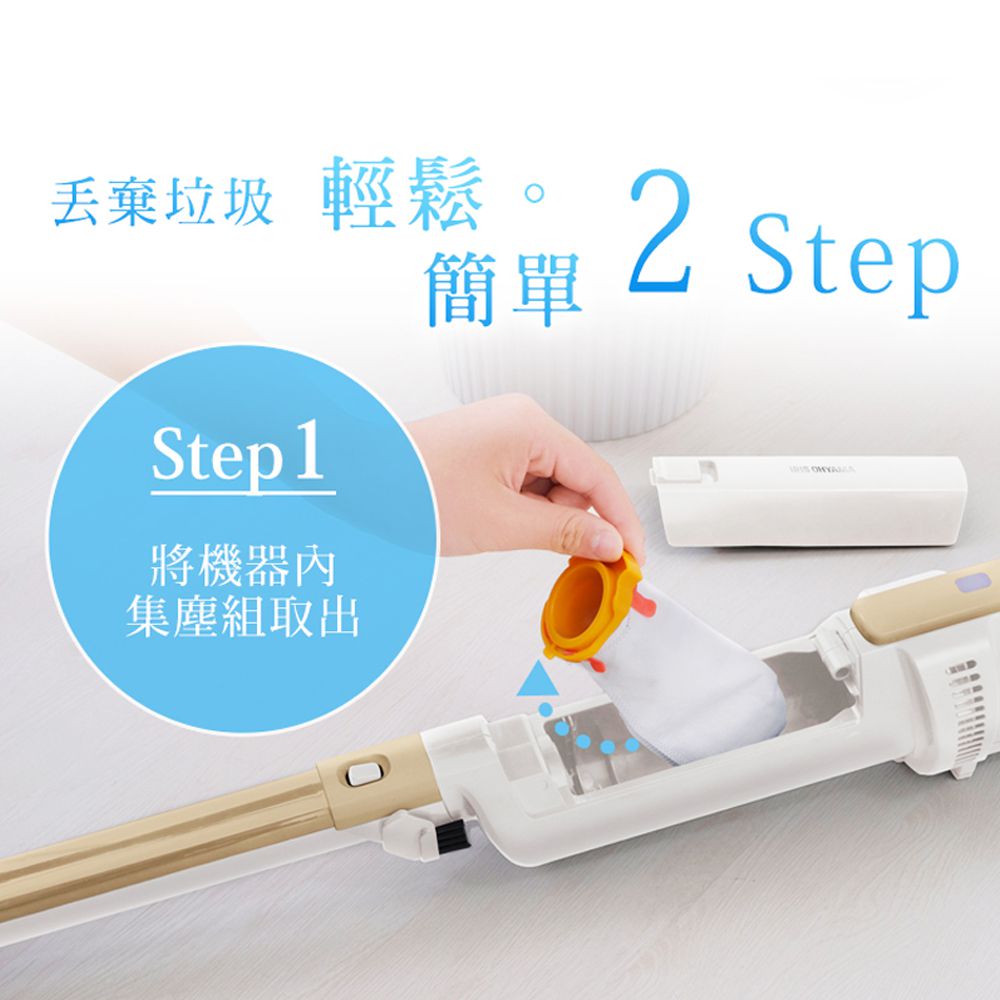 日本 IRIS OHYAMA - 輕鬆掃偵測灰塵無線吸塵器 IC-SLDCP6-金色