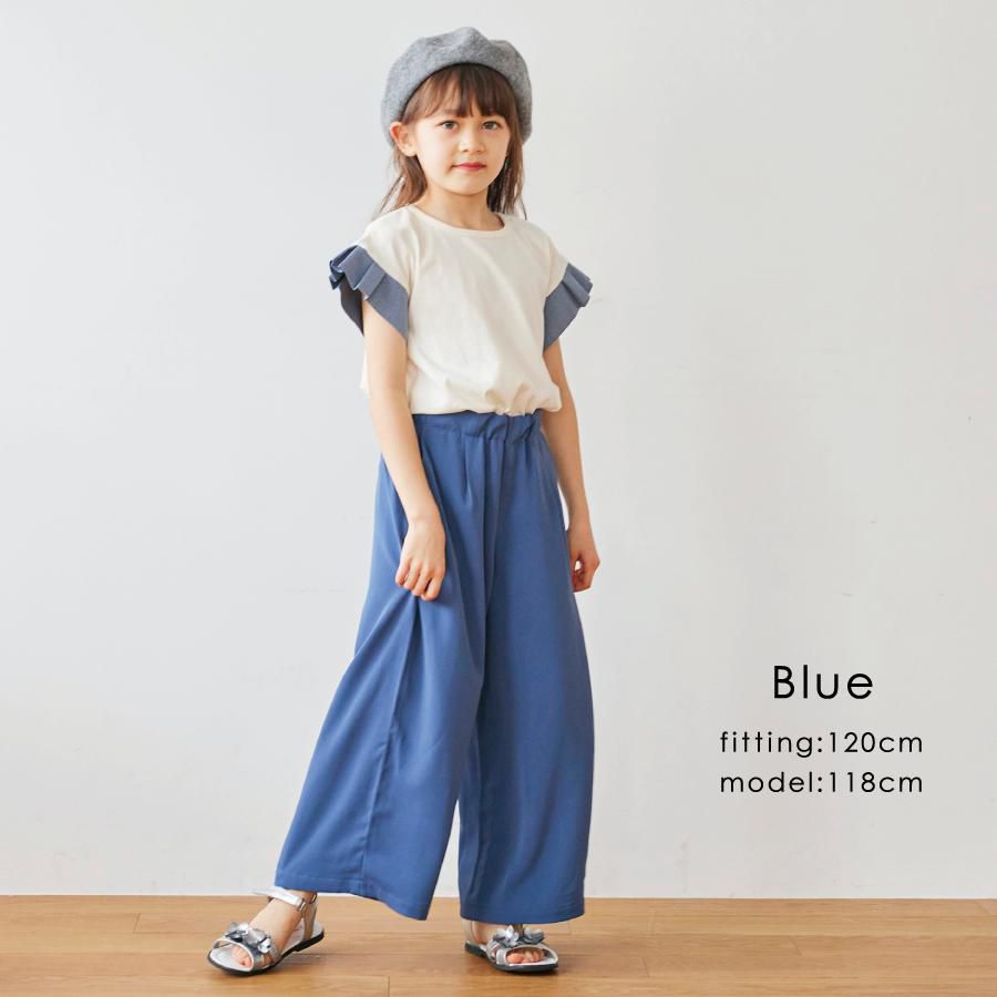 日本 evercloset - 美腳絲滑舒適寬版長褲-卡其