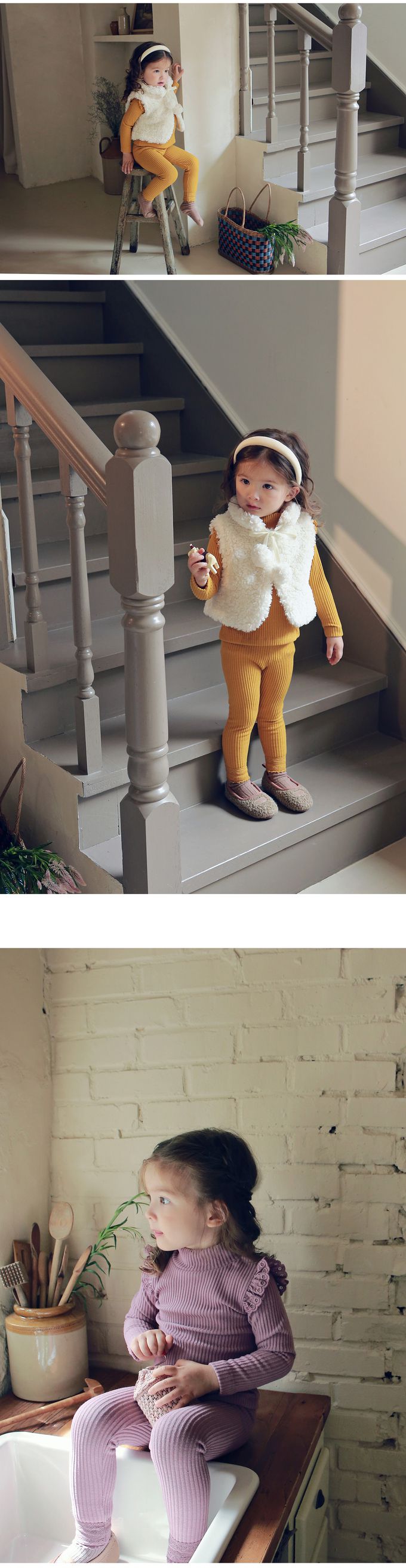 韓國 Puellaflo - 換季首選！鬆緊腰彈性內搭褲-淺卡其