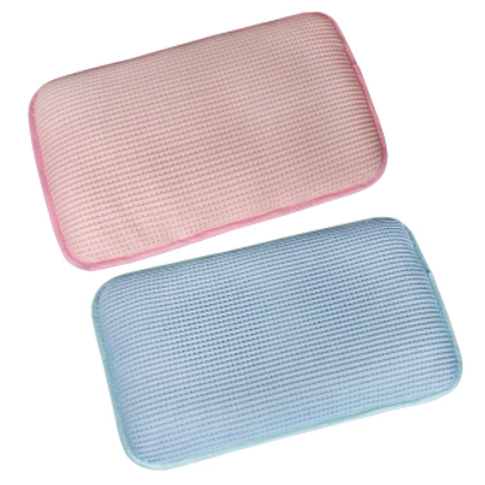 舒福家居 iSuFu - 3D Airmesh 超柔幼童透氣可水洗枕-超值2入組-水藍+粉色