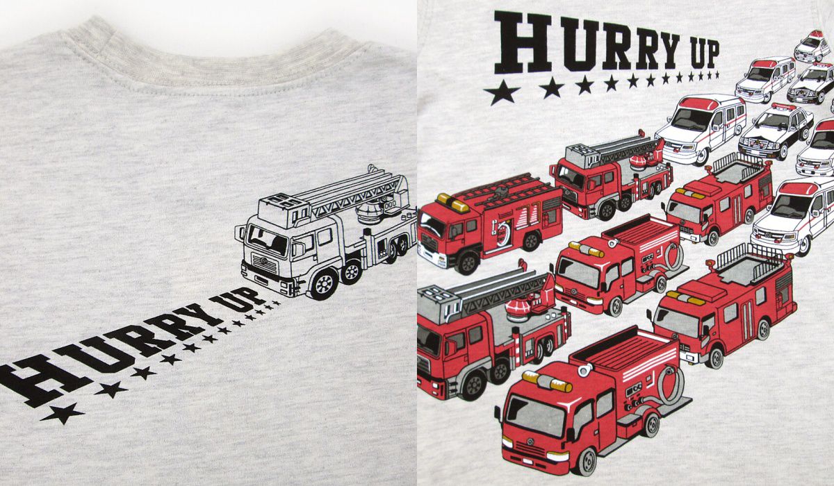 日本服飾代購 - 純棉印花長袖上衣-列車交會-灰