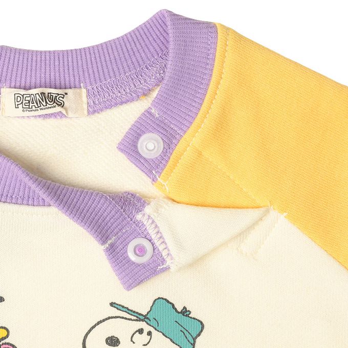 akachan honpo - 連肩袖休閒上衣-史努比-白色