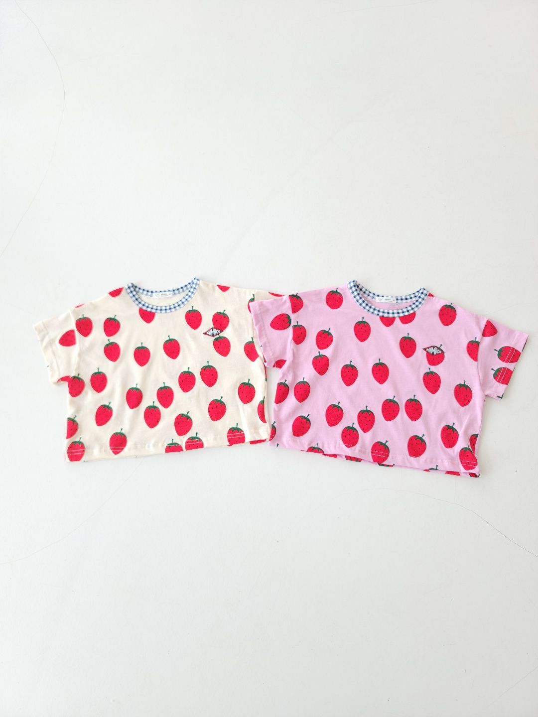 韓國 Mimico - 滿版甜心草莓T-象牙白