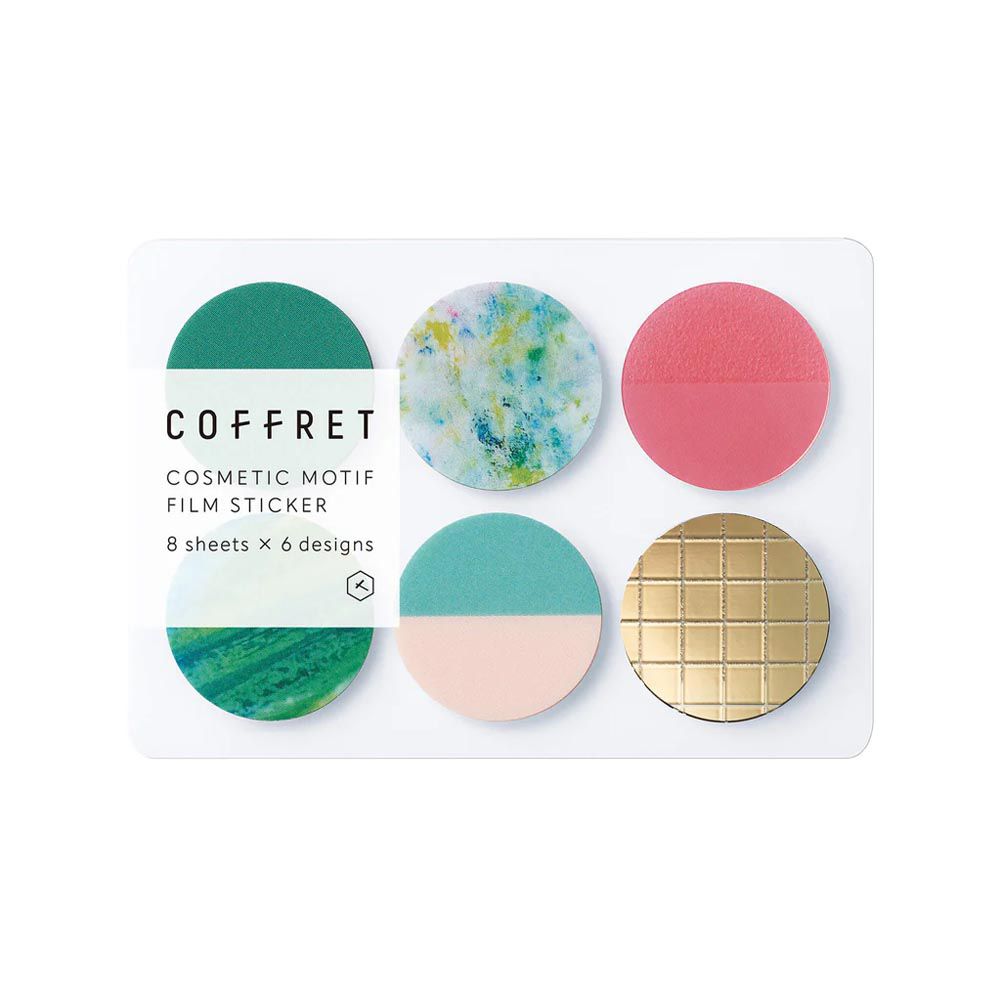 日本HITOTOKI - Coffret彩妝盤 裝飾貼紙-圓形-綠粉