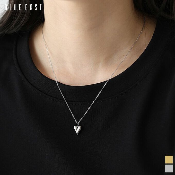 日本 BLUE EAST - 韓國製 成熟感愛心墜飾項鍊-金