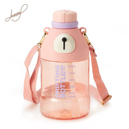 Tritan可愛熊水壺-粉色-1050ml