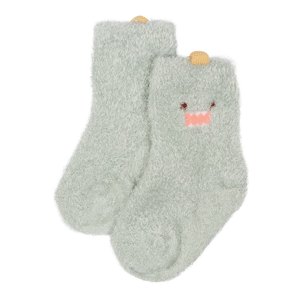 蓬鬆襪-恐龍-淺藍色 (9~14cm)