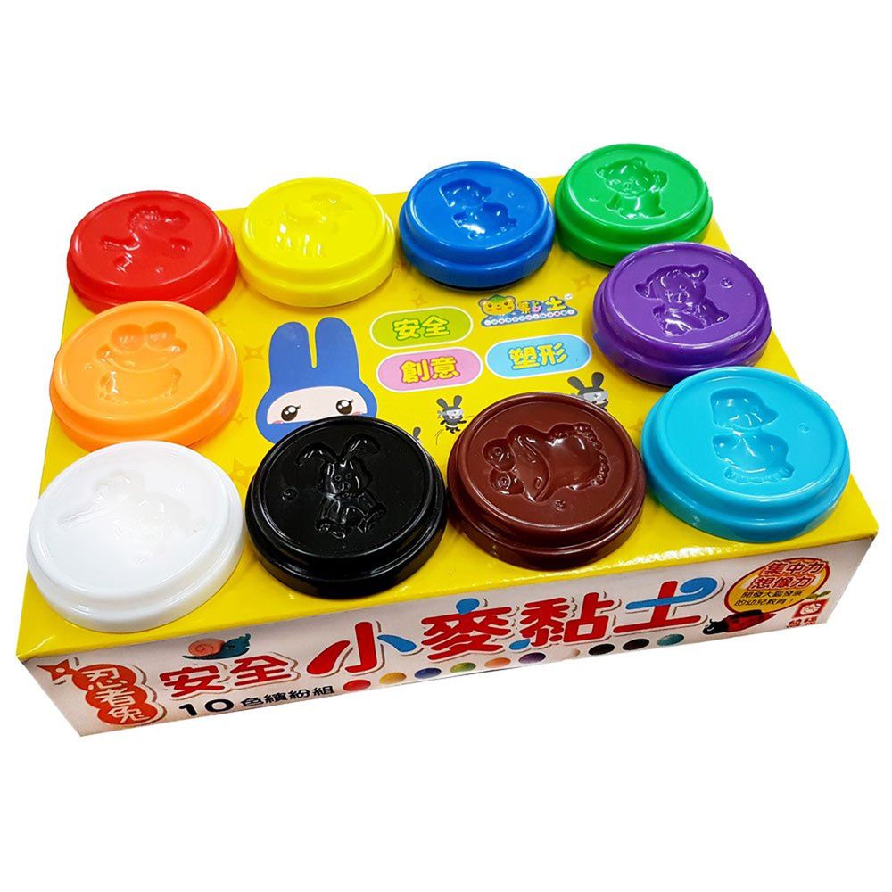 幼福文化 - 忍者兔安全小麥黏土-10色繽紛組