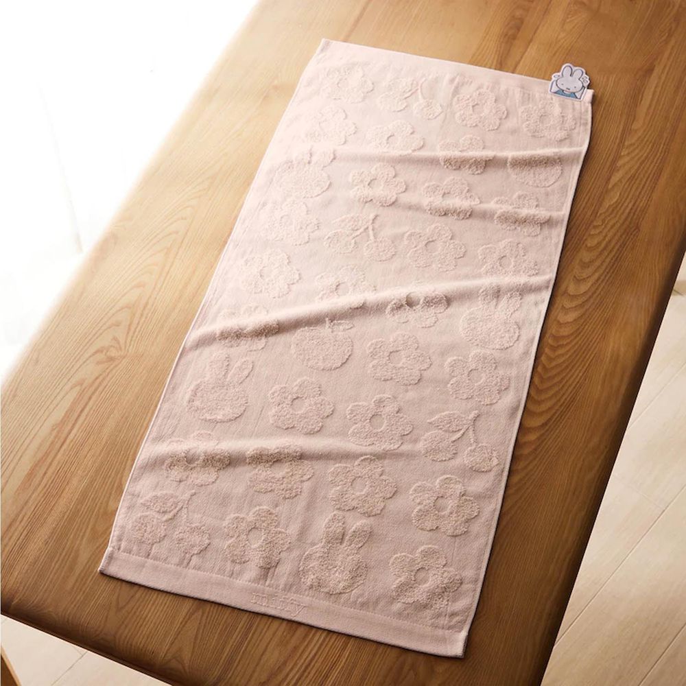 日本千趣會 - 米飛 日本製今治純棉浴巾-粉 (45x100cm)