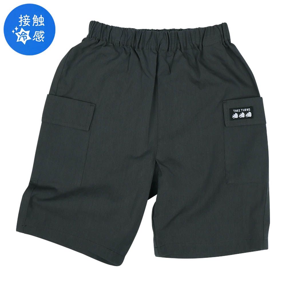 涼感工作短褲-黑色