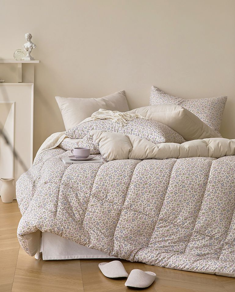 韓國 Maatila - 可水洗超細纖維桃皮感棉被(冬被)-紫莓果花園