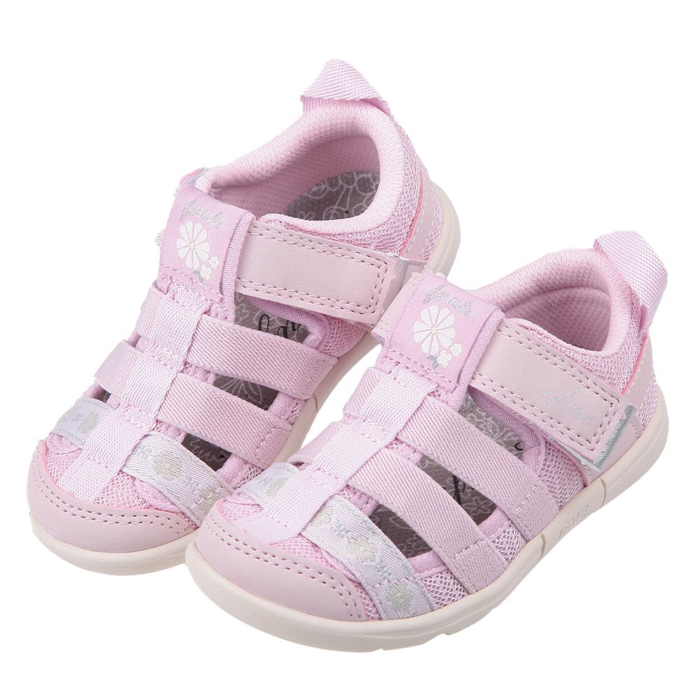 日本IFME - 粉色美花中童機能水涼鞋