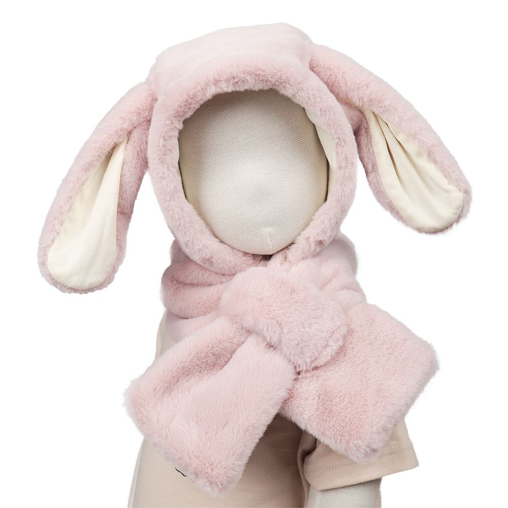 連帽圍巾--動物-粉紅色 (48~50cm)