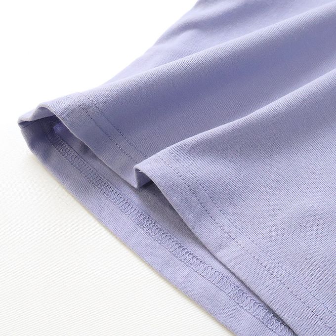 日本 ZOOLAND - 海洋印花短袖上衣-背後鯨魚-紫