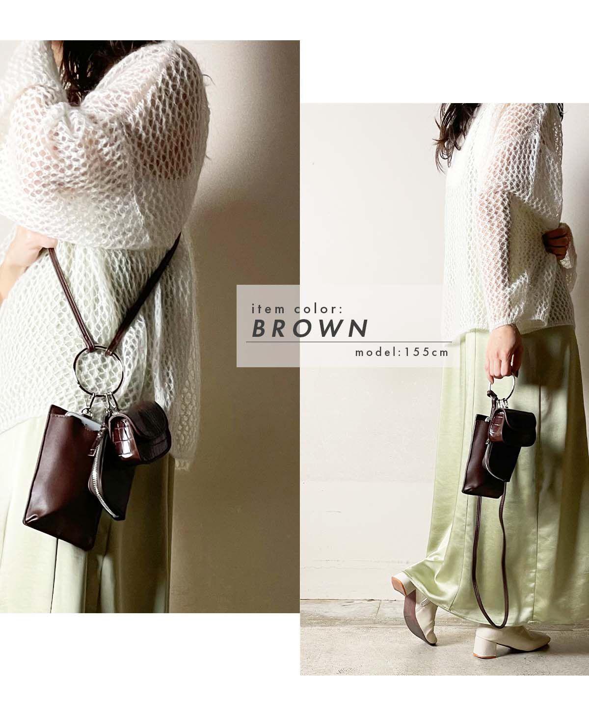 日本服飾代購 - 人氣定番 多功能隨身三用小側背包-米