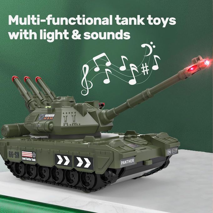 CuteStone - 軍用小汽車與聲光坦克車雙重模式套裝組合玩具