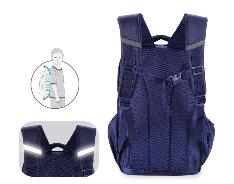 大容量減壓透氣書包-星際大戰-深藍色 (建議身高130-150cm)