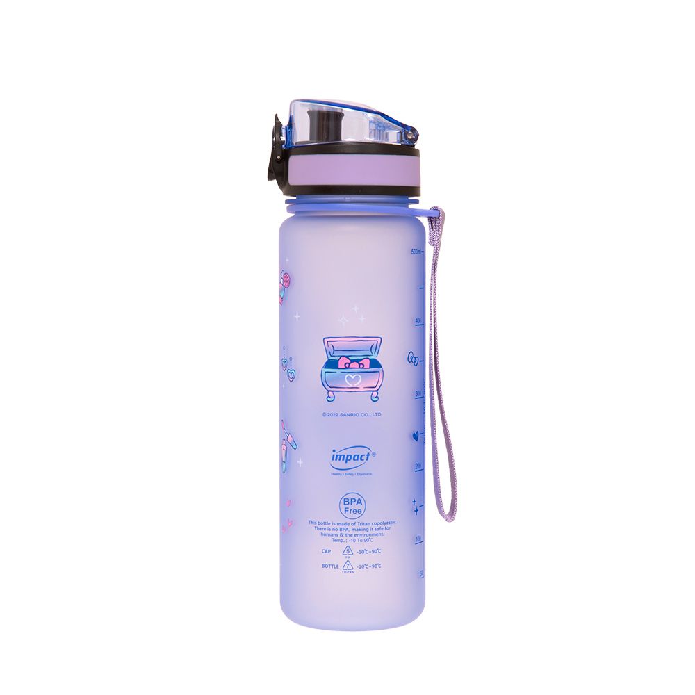 夢幻水晶凱蒂 彈蓋兒童水壺_水杯(500ML)-紫色 IMKTB11PL