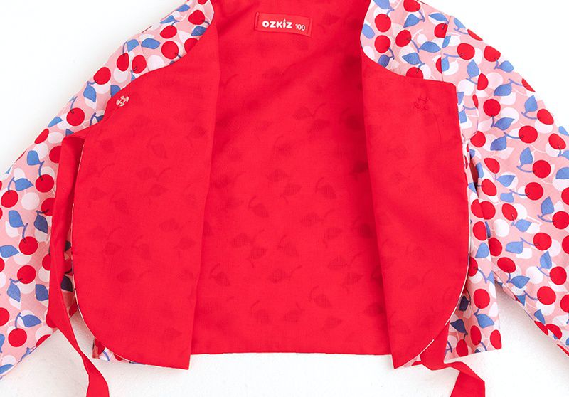 韓國 OZKIZ - (女寶)上下兩件式生活韓服-紅