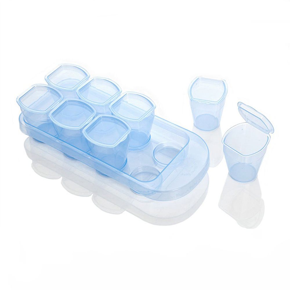 英國 JoJo Maman BeBe - 嬰幼兒副食品冷凍盒兩入組__水藍-60毫升