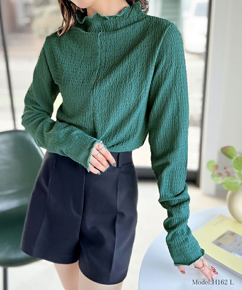 日本 Classical Elf - 定番木耳領薄長袖上衣-優雅粉