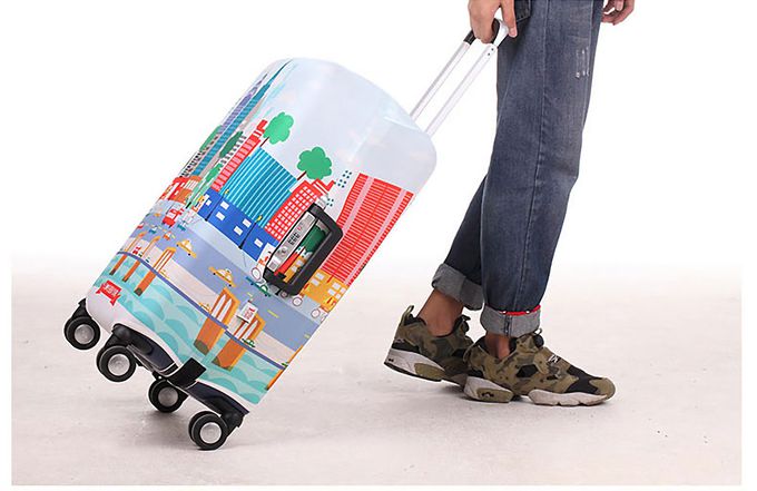 little chili - 繽紛行李箱套 L號-紐約彩-28吋 -高68 寬51 厚度30cm