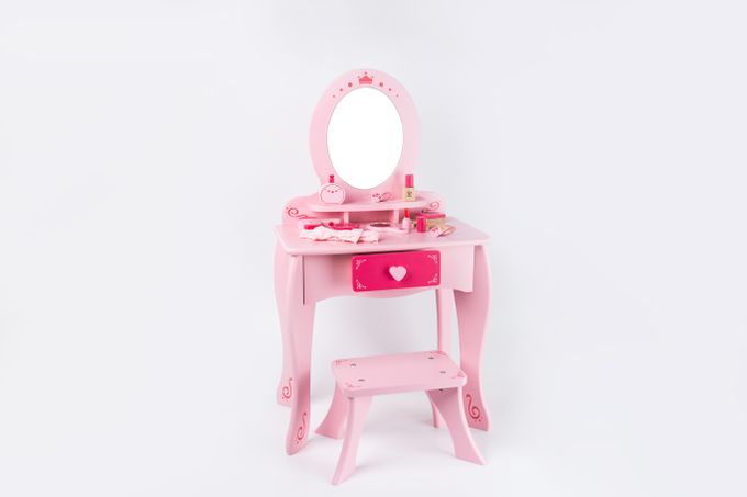 德國 Hape - 粉紅梳妝台組