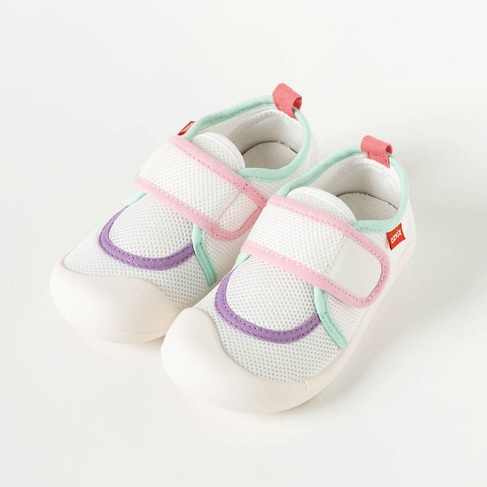 水陸兩穿！網眼透氣玩水沙灘鞋/休閒鞋-粉X紫X淡綠